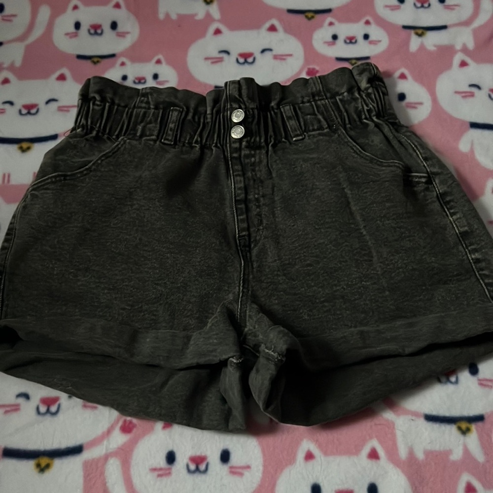 black shorts